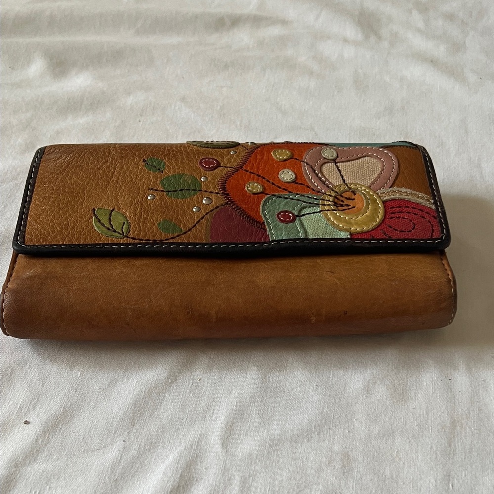 Brown Floral Women's Bag fossil leather